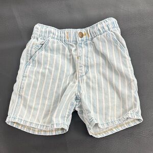 Zara Light Blue Striped Kids Shorts